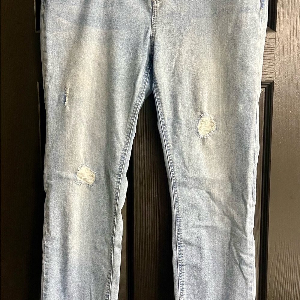 Light Blue Distressed Buffalo Jeans